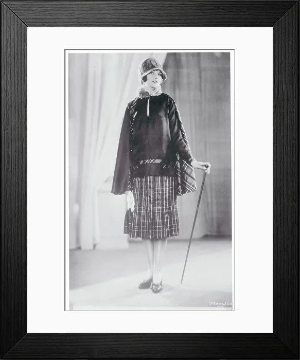 Framed Print : Woman Modeling Ensemble