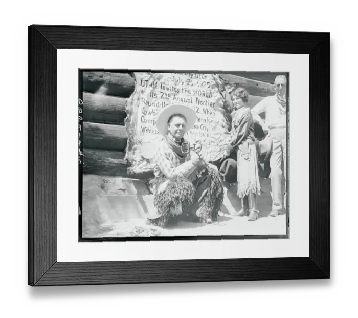 Framed Print : Utah Governor with Branding Iron Framed Print : Utah Governor with Branding Iron