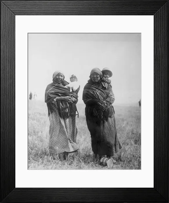 Framed Print : Sioux Indian Women with Babies Framed Print : Sioux Indian Women with Babies