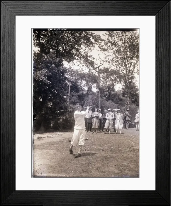 Framed Print : Gene Sarazen Holding Golf Club Framed Print : Gene Sarazen Holding Golf Club