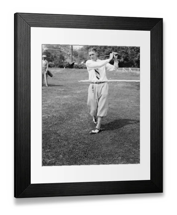 Framed Print : Leo Diegel Swinging Golf Club Framed Print : Leo Diegel Swinging Golf Club
