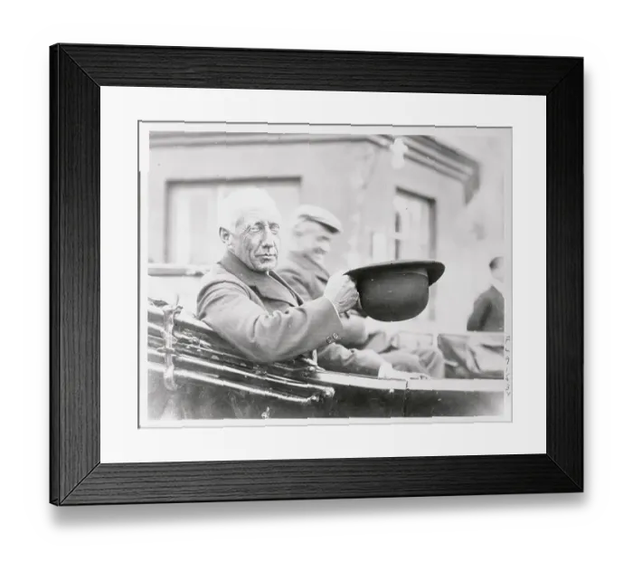 Framed Print : Roald Amundsen Riding in Car Framed Print : Roald Amundsen Riding in Car