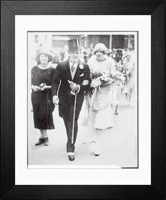 Framed Print : Norman Bailey Woolworth and Bride Leaving the Church
