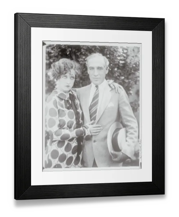 Framed Print : Portrait of Edwin and Yvonne Carewe