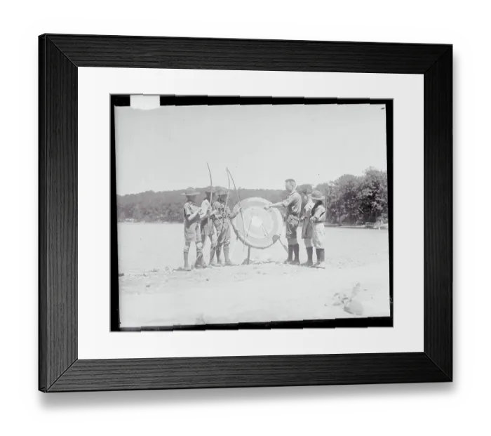 Framed Print : Boy Scouts Receiving Archery Lessons Framed Print : Boy Scouts Receiving Archery Lessons