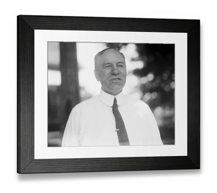 Framed Print : Portrait of John T. Raulston in Shirt and Tie Framed Print : Portrait of John T. Raulston in Shirt and Tie