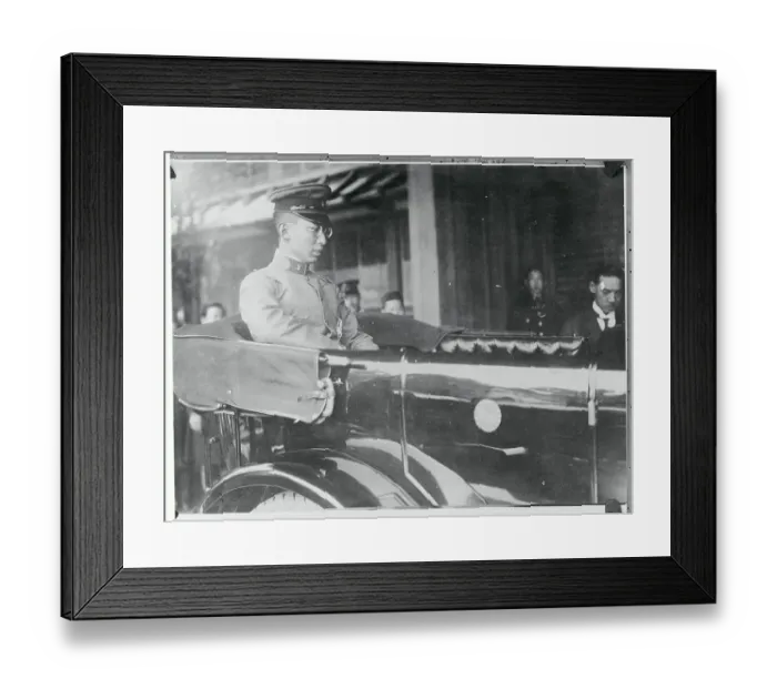 Framed Print : Prince Chichibu Riding in a Car Framed Print : Prince Chichibu Riding in a Car