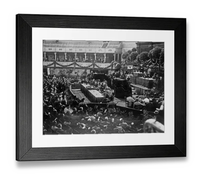 Framed Print : General View of a Fascist Party Conference