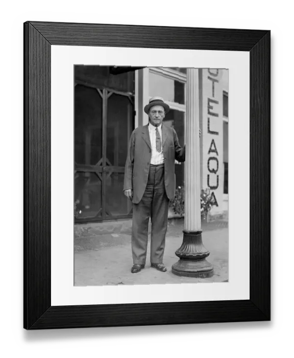 Framed Print : B. G. McKenzie Standing on Sidewalk Framed Print : B. G. McKenzie Standing on Sidewalk