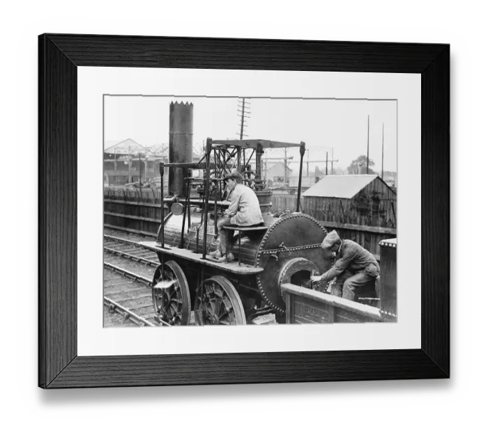 Framed Print : Man on a Locomotive's Driver's Seat Framed Print : Man on a Locomotive's Driver's Seat