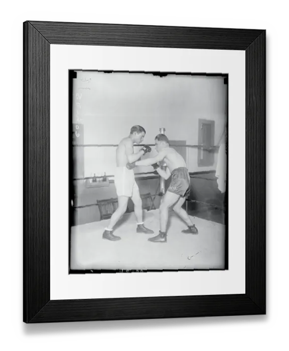 Framed Print : Eddie Shea Sparring Against Tony Canzoneri