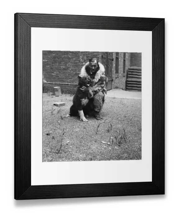 Framed Print : Sledder and His Famous Dog Balto