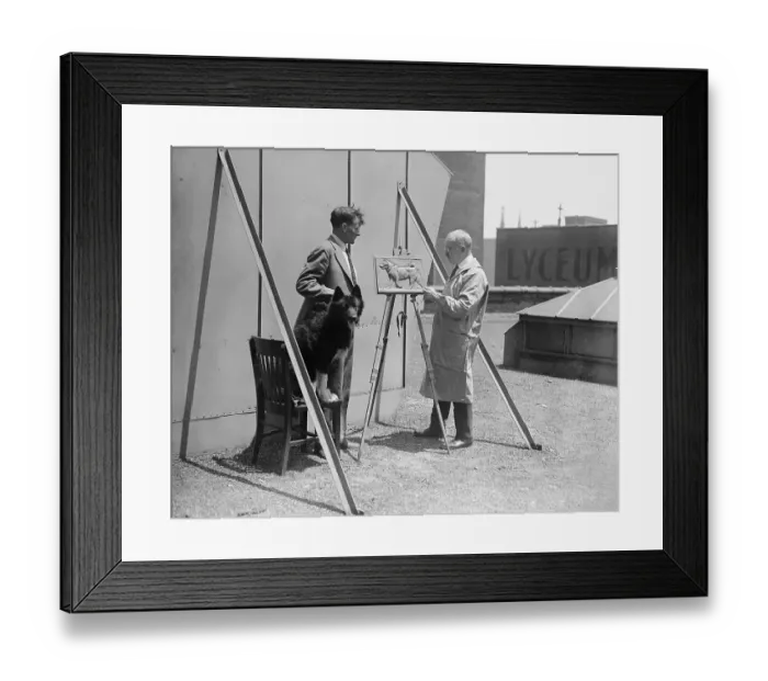 Framed Print : Man Posing Next to the Liberty Bell