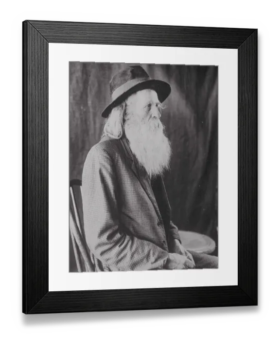 Framed Print : Bearded Man Posing Wearing Hat Framed Print : Bearded Man Posing Wearing Hat