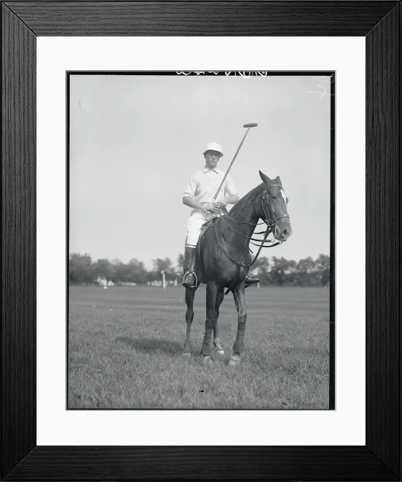 Framed Print : Polo Rider Cookie Rathborne