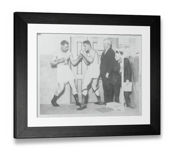 Framed Print : Sharkey And Solomon Preparing For Fight Framed Print : Sharkey And Solomon Preparing For Fight