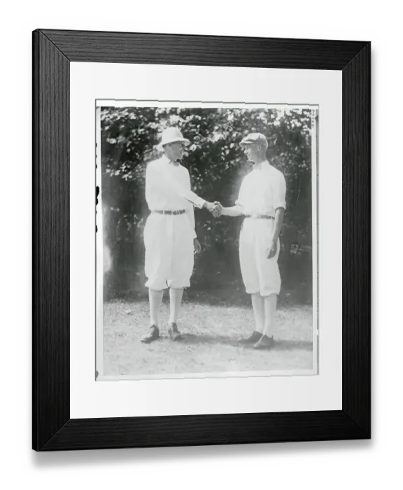 Framed Print : Golfers Francis Ouimet and Winthrop Hershey Framed Print : Golfers Francis Ouimet and Winthrop Hershey