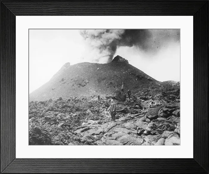 Framed Print : Visitors Beneath Erupting Mt. Vesuvius Framed Print : Visitors Beneath Erupting Mt. Vesuvius