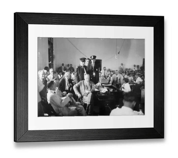 Framed Print : Judge Raulston Reading Decision Framed Print : Judge Raulston Reading Decision