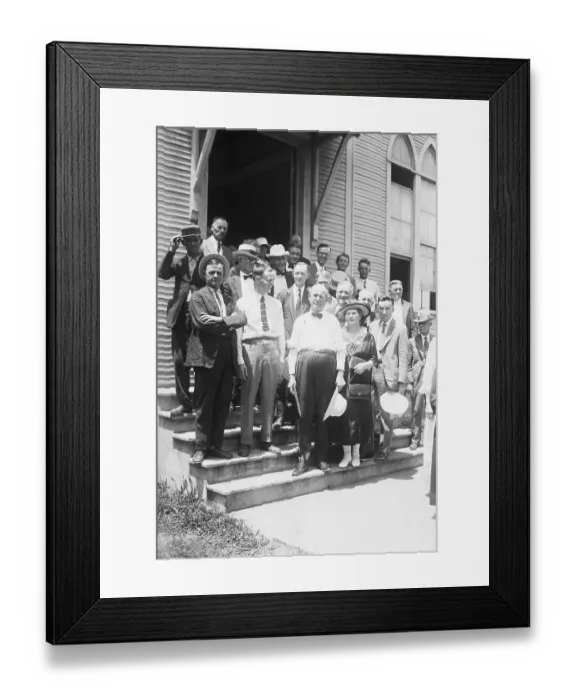 Framed Print : W.J. Bryan on Church Steps