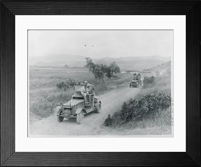 Framed Print : Soldiers Patrolling in Cars Framed Print : Soldiers Patrolling in Cars