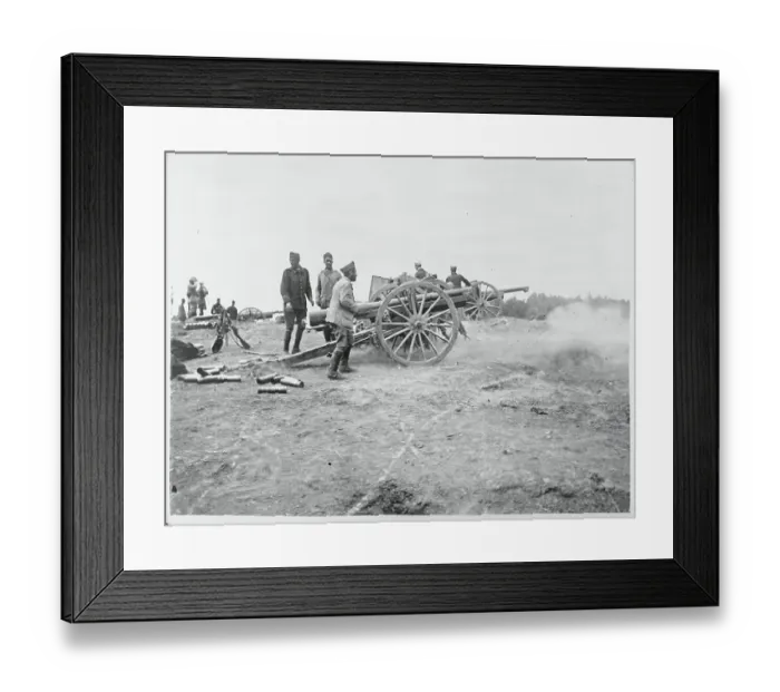 Framed Print : Soldiers Manning Cannon