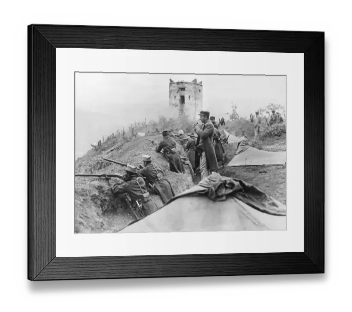 Framed Print : Foreign Legionnaires in Hilltop Trench Framed Print : Foreign Legionnaires in Hilltop Trench