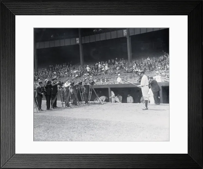Framed Print : Babe Ruth in Batting Position Framed Print : Babe Ruth in Batting Position