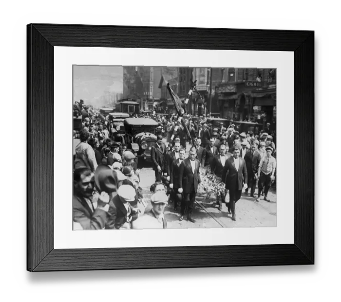 Framed Print : Funeral Procession of Chicago Gangster Angelo Genna Framed Print : Funeral Procession of Chicago Gangster Angelo Genna