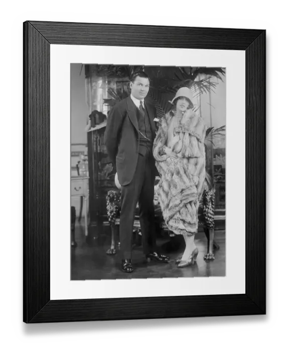Framed Print : Jack and Estelle Dempsey Standing in Lobby Framed Print : Jack and Estelle Dempsey Standing in Lobby
