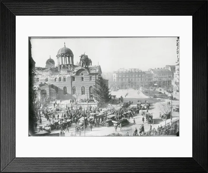 Framed Print : Military Funeral Scene Outside Bulgarian Church Framed Print : Military Funeral Scene Outside Bulgarian Church