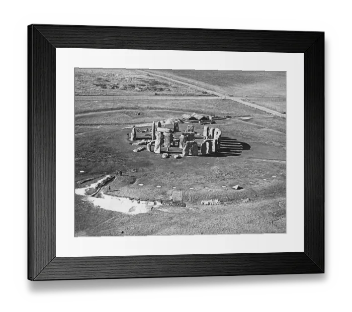 Framed Print : View of Stonehenge Ruins as Seen From the Air Framed Print : View of Stonehenge Ruins as Seen From the Air