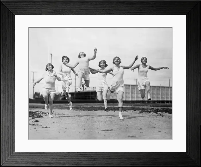 Framed Print : Female Stars in Physical Training