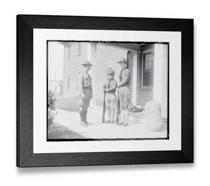 Framed Print : Uniformed Men Standing At Attention Framed Print : Uniformed Men Standing At Attention