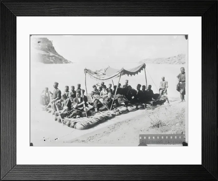Framed Print : Marguerite Harrison Crossing on Royal Raft of Persian Tribe Framed Print : Marguerite Harrison Crossing on Royal Raft of Persian Tribe