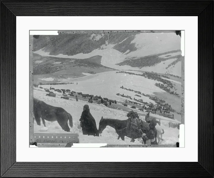 Framed Print : View of Tribes Crossing Mountains in Persia Framed Print : View of Tribes Crossing Mountains in Persia