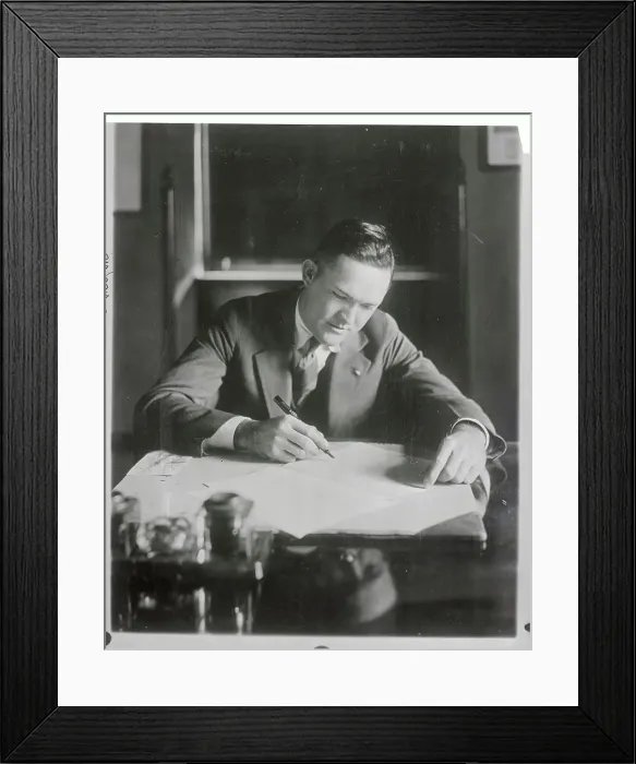 Framed Print : Rogers Hornsby Signing Contract