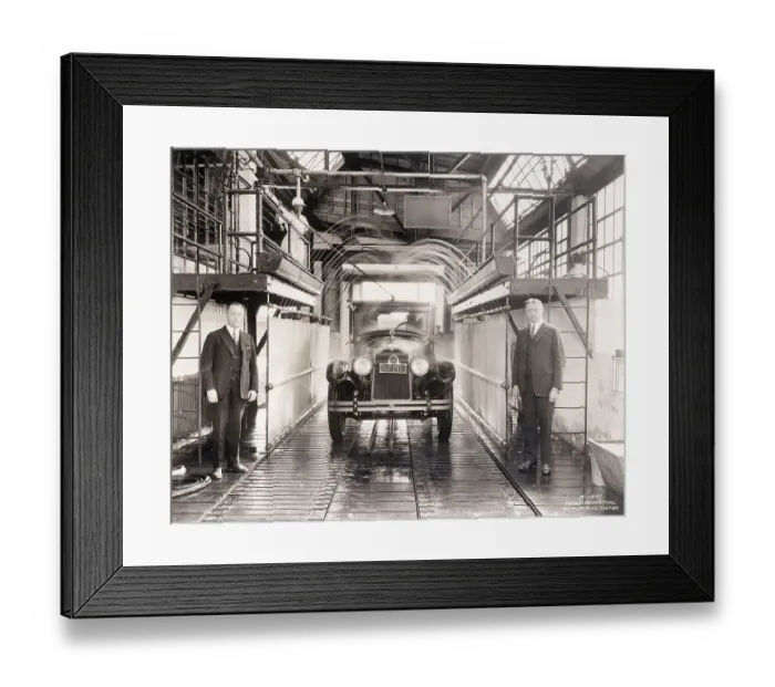 Framed Print : Shower Bath at World's First Car Wash Framed Print : Shower Bath at World's First Car Wash