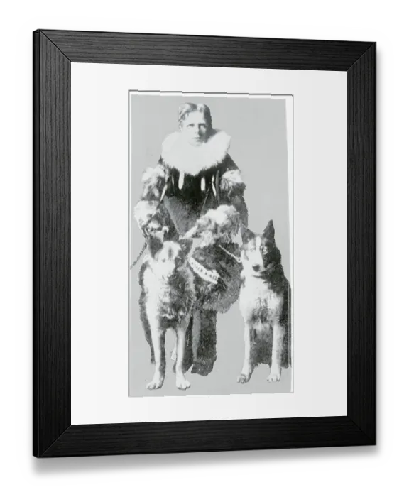 Framed Print : Leonhard Sepalla Posing with His Dogs Framed Print : Leonhard Sepalla Posing with His Dogs