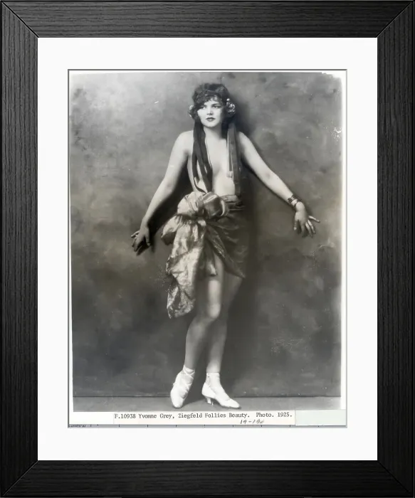 Framed Print : Ziegfeld Follies Showgirl In Pose Framed Print : Ziegfeld Follies Showgirl In Pose
