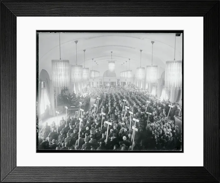 Framed Print : Interior of Crowded Room During Calvin Coolidge Speech Framed Print : Interior of Crowded Room During Calvin Coolidge Speech