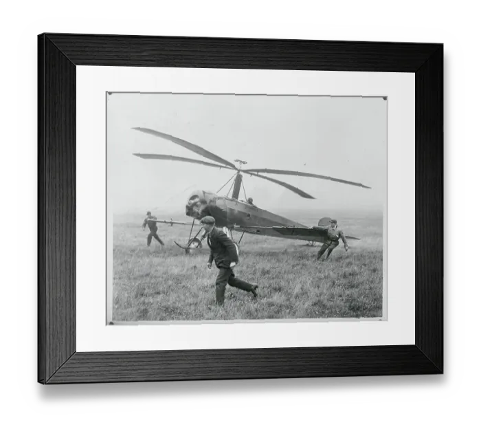 Framed Print : Captain Frank Courtney's Machine Starting Off
