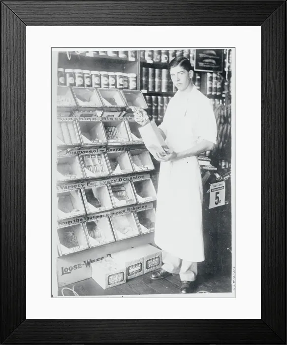 Framed Print : Portrait of Young Store Manager Framed Print : Portrait of Young Store Manager