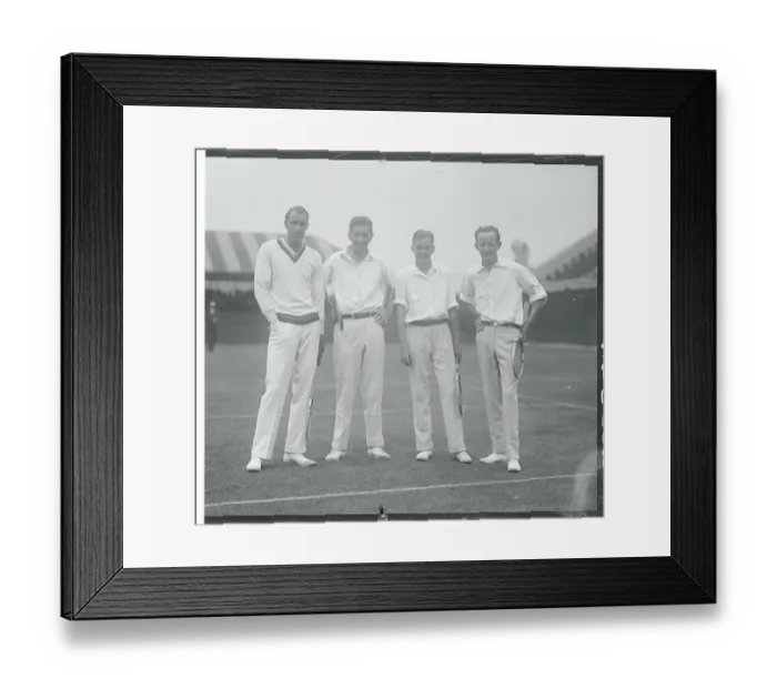 Framed Print : Tennis players Stopping Play For Camera Framed Print : Tennis players Stopping Play For Camera