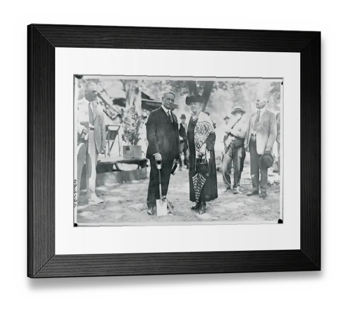 Framed Print : Senator Hiram Johnson with N.E. White Framed Print : Senator Hiram Johnson with N.E. White