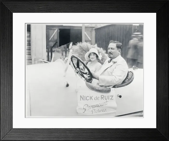 Framed Print : Nick De Ruiz Riding in Automobile Framed Print : Nick De Ruiz Riding in Automobile