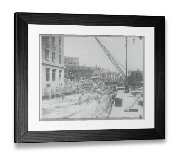 Framed Print : Construction Of Holland Tunnel Framed Print : Construction Of Holland Tunnel