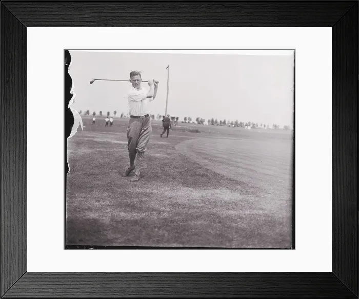 Framed Print : Ray McAuliffe in Golfing Action Framed Print : Ray McAuliffe in Golfing Action