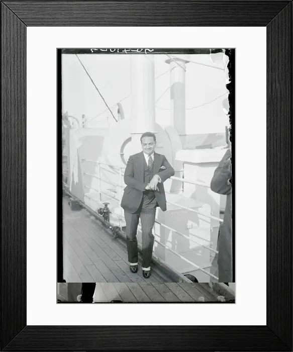 Framed Print : Portrait of Vincent Lopez Framed Print : Portrait of Vincent Lopez