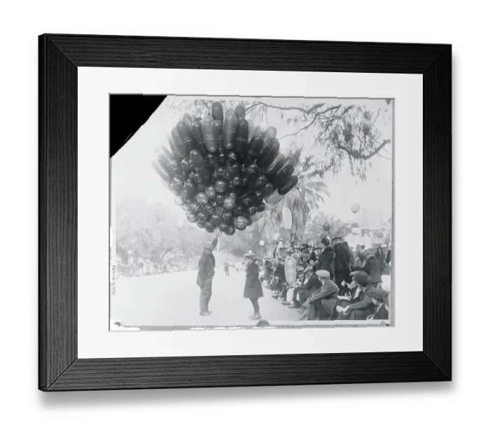 Framed Print : Balloon Merchant at Parade